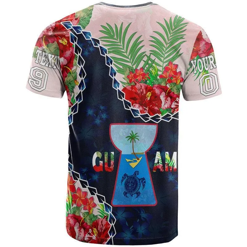 (Custom Personalised) Guam Liberation Day T Shirt Latte Stone Hibiscus Painting LT9