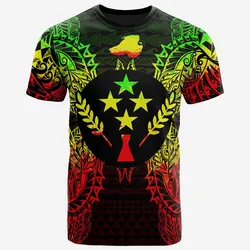 Kosrae All osrae Flag Map Polynesian Tattoo Reggae Unisex 3D T-Shirt All Over Print ONCIZ