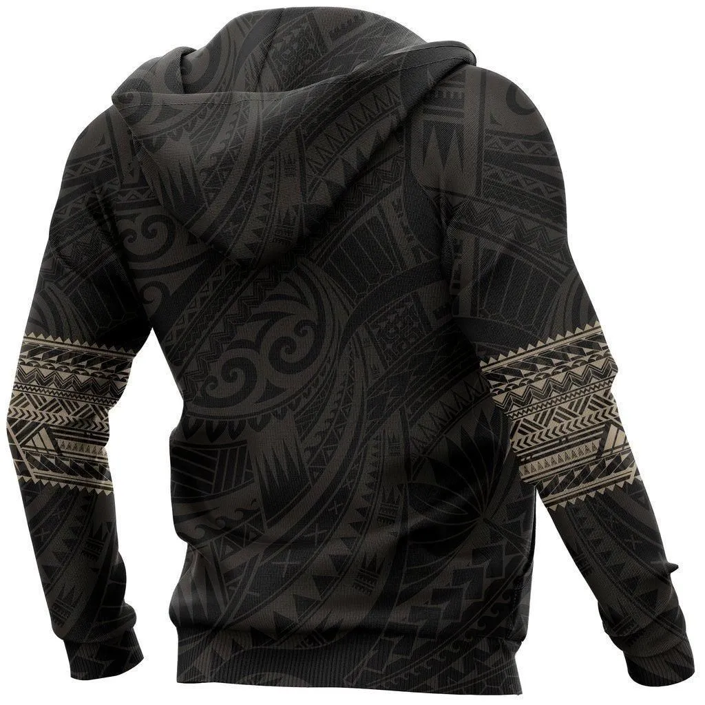Polynesian Hoodie Tattoo Style Gold NVD1360