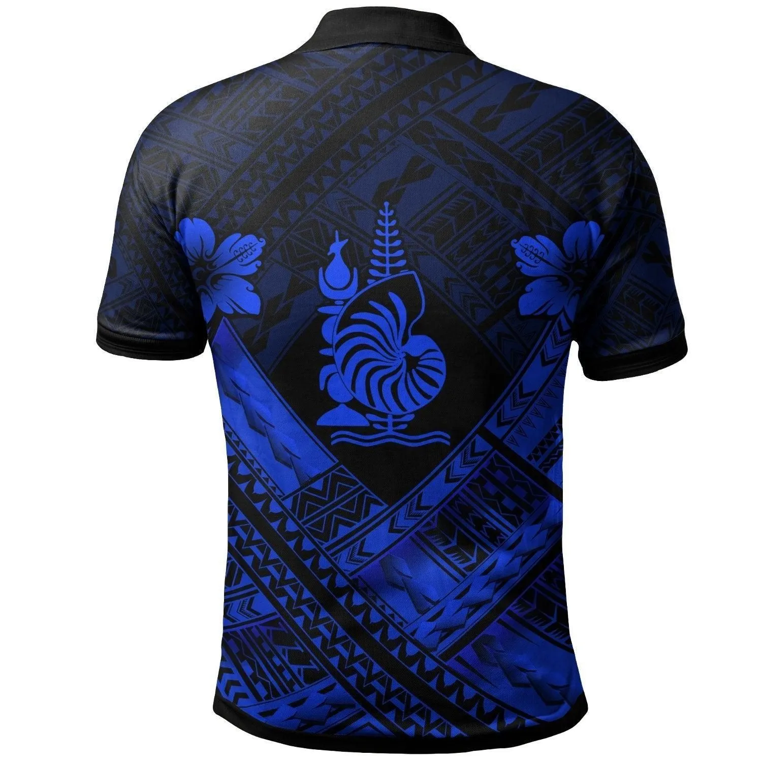 New Caledonia Polynesian Polo Shirts - New Caledonia Blue Seal Camisole Hibiscus Style