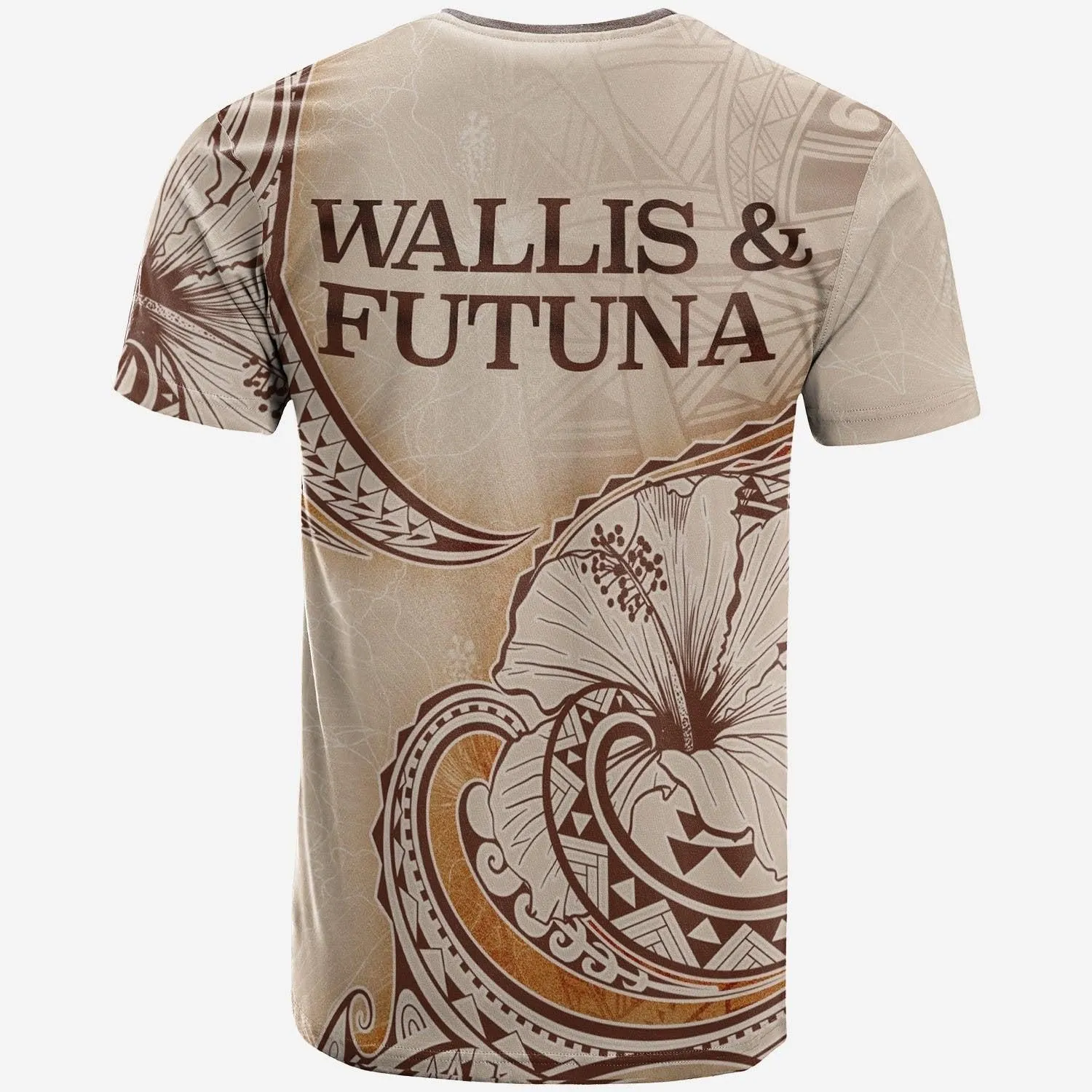 Wallis and Futuna T shirt - Hibiscus Flowers Vintage Style