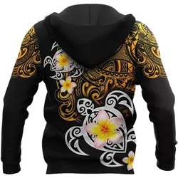 Amazing Polynesian Tattoo Turtle Unisex Hoodie ML
