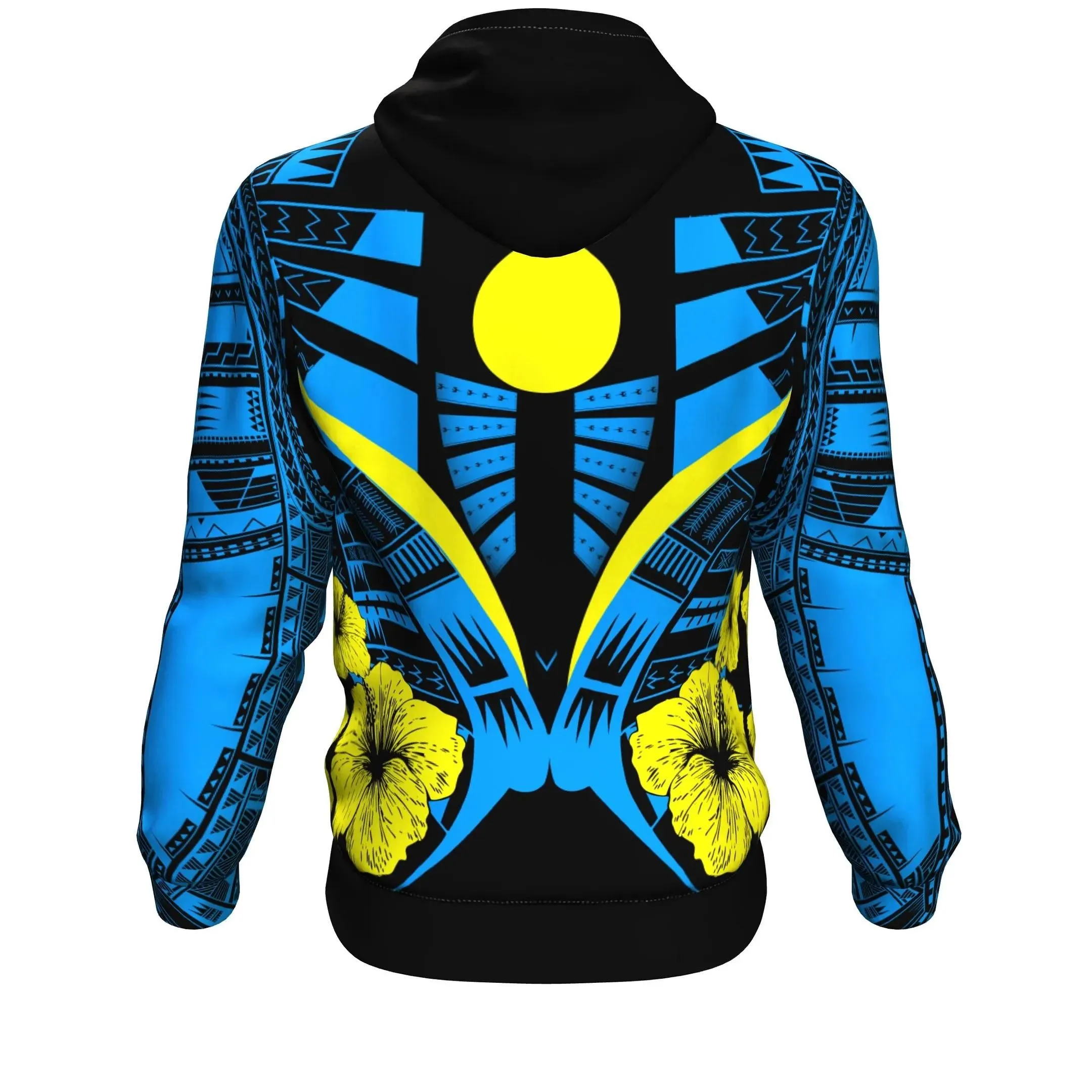 Palau Tattoo Hoodie Hibiscus K7