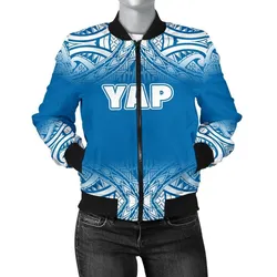 Yap Womens Bomber Jacket - Fog Blue Style