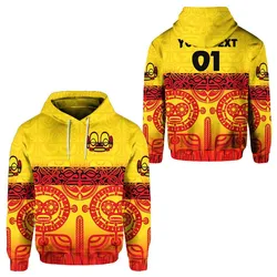 (Custom Personalised) Marquesas Islands Hoodie Marquesan Tattoo Special Style - Gradient Yellow LT8