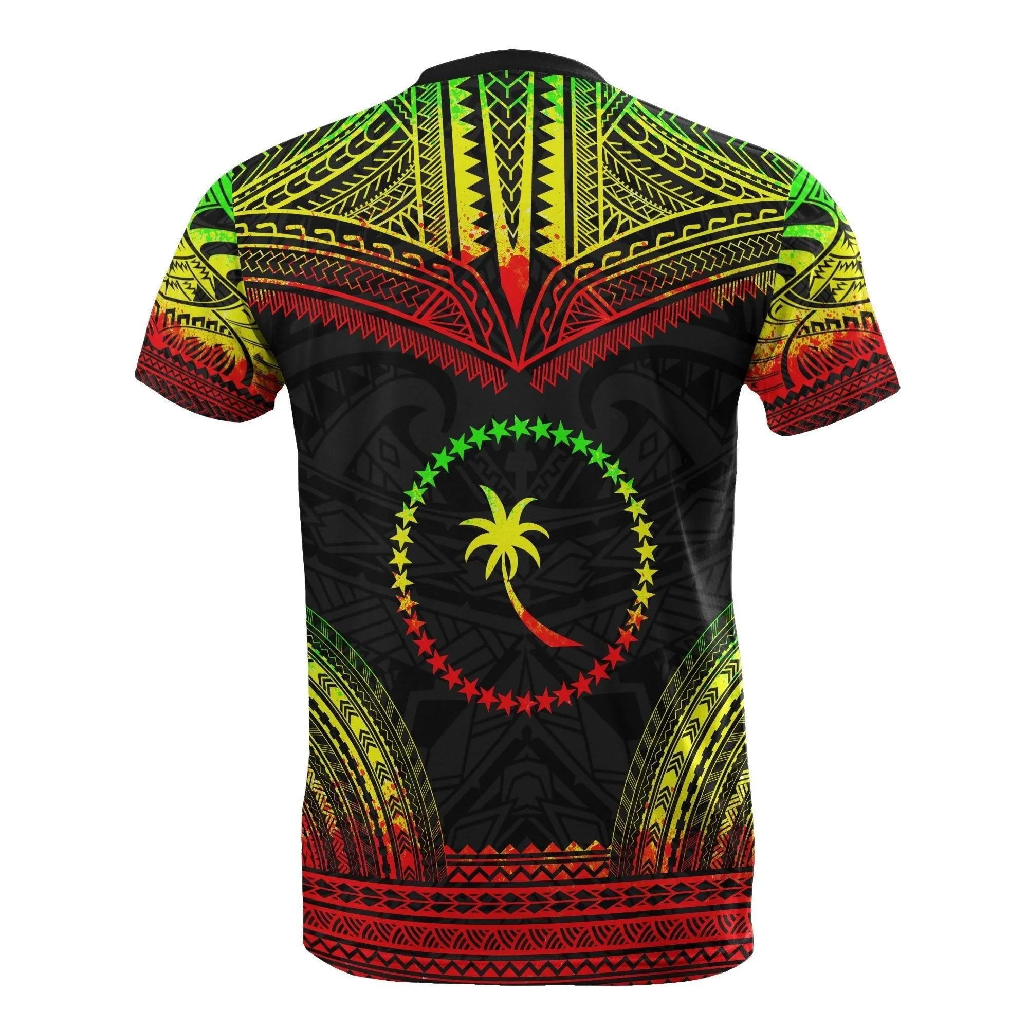 Polynesian T shirt - Polynesian Ynech Tattoo Reggae Style