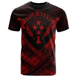 Kosrae Polynesian Custom Personalised T-Shirts - Kosrae Red  Camisole Hibiscus Style - BN18