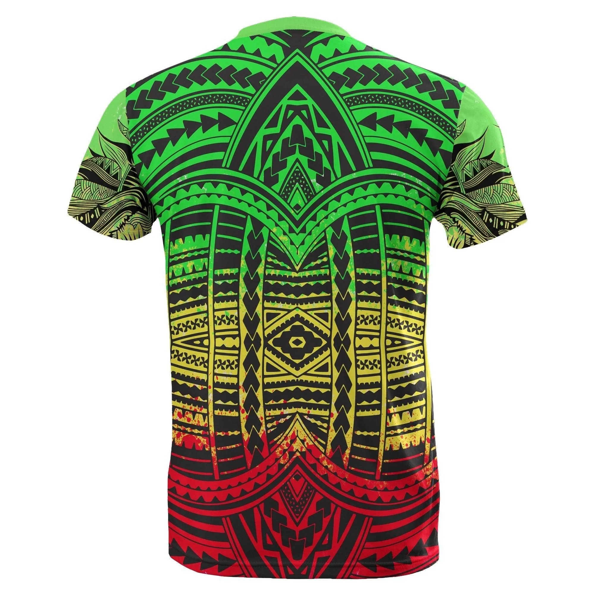 Polynesian T shirt - Polynesian Lion Tattoo Style Reggae Style