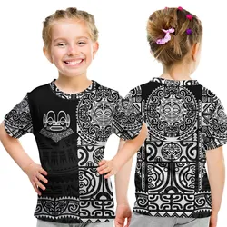 Marquesas Islands T Shirt KID Marquesan Tattoo Unique Style - Black LT8