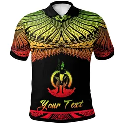 Vanuatu Polynesian Custom Personalised Polo Shirt - Poly Tattoo Reggae Version