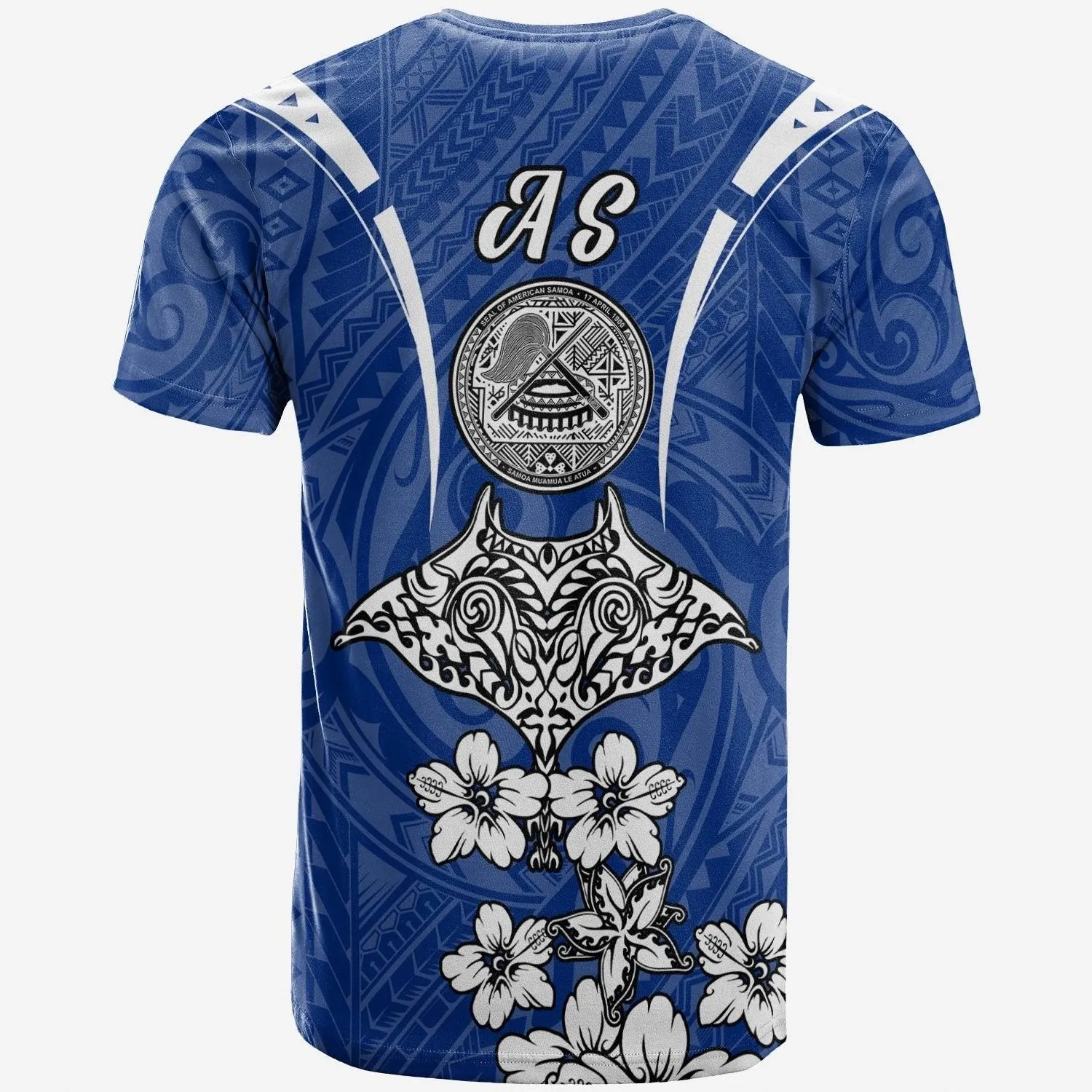 American Samoa T Shirt - Ray Hibiscus