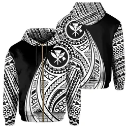 Hawaii Kanaka Polynesian Zip Up Tattoo Style White Ah Unisex 3D Zip Hoodie All Over Print Hrbhi