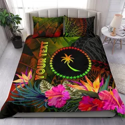 Chuuk Polynesian Personalised Bedding Set -  Hibiscus and Banana Leaves - BN15