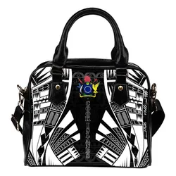 Cook Islands Shoulder Handbag - Polynesian Tattoo Black