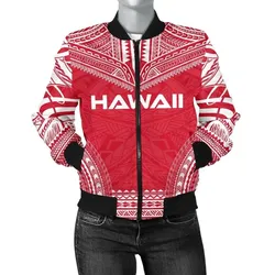 Hawaii Flag Polynesian Chief Women'S Bomber Jacket - Bn10
