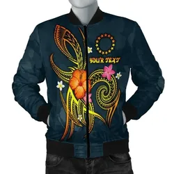 FamilyGater Jacket - Bomber Jacket Cook Islands Polynesian Personalised - Legend of Cook Islands (Blue) - BN15