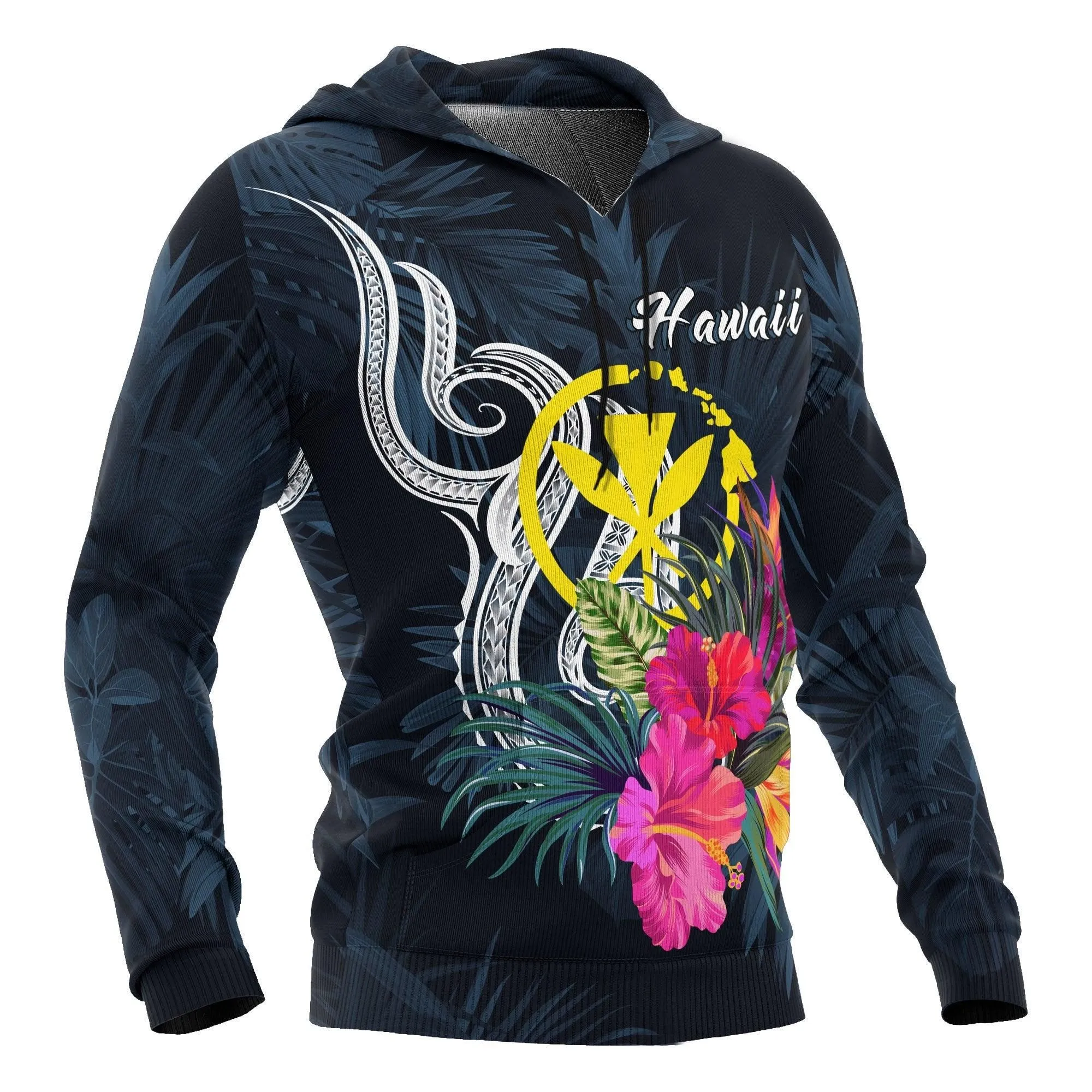 Hawaii Polynesian Hoodie - Tropical Flower