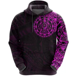 Turtle Tattoo Hoodie Polynesian - Pink A7