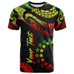 Cook Islands Polynesian Custom Personalised T Shirt - Poly Tattoo Reggae Version