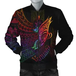 Vanuatu Mens Bomber Jacket - Butterfly Polynesian Style