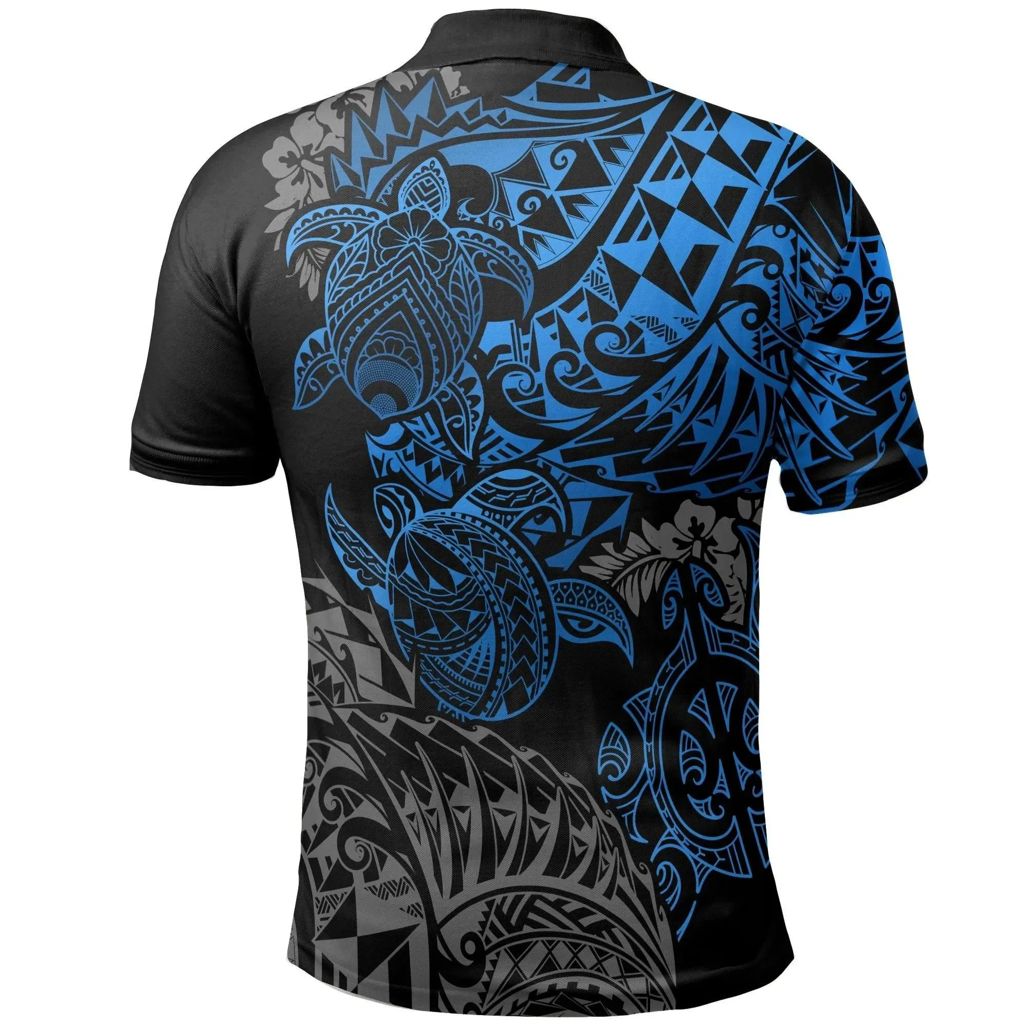 Hawaii Turtle Polo Shirt, Polynesian Tattoo Golf Shirt BN11