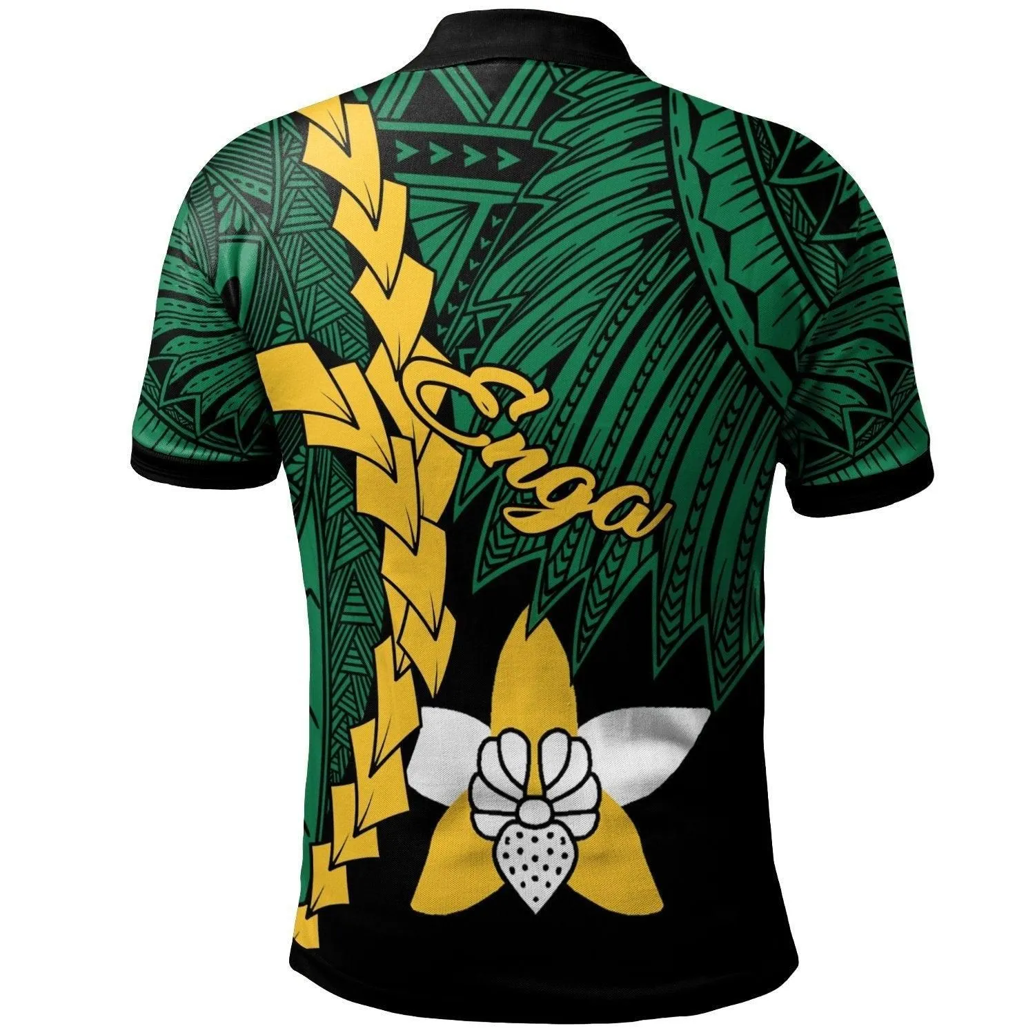 Papua New Guinea Enga Province Polynesian Custom Personalised Polo Shirt - Tribal Wave Tattoo