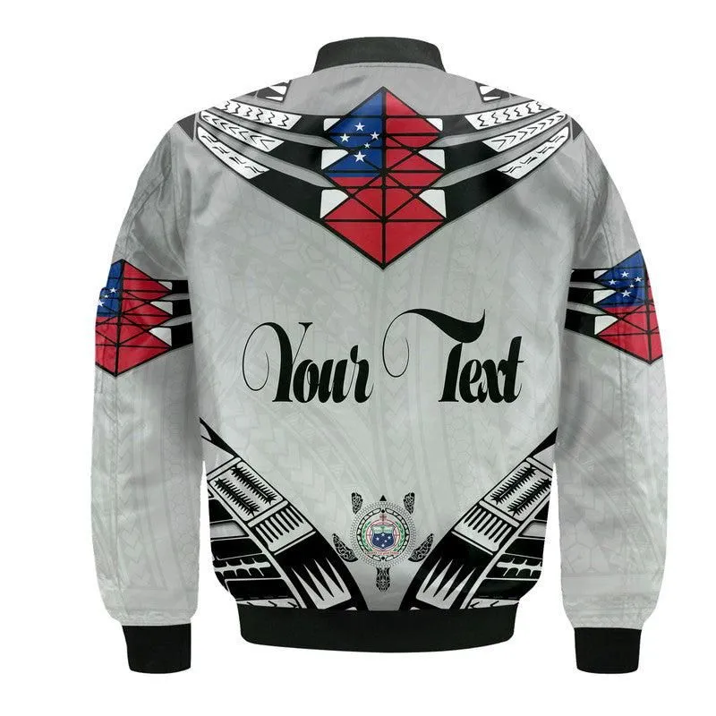 (Custom Personalised) Samoa Black Saturday Bomber Jacket 28 Dec 1929 Visual Arts LT9