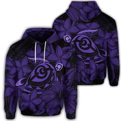 Alohawaii Hoodie - Hawaiian Turtle Hibiscus Plumeria Kanaka Polynesian Hoodie Purple - Soft Style - AH - J4R