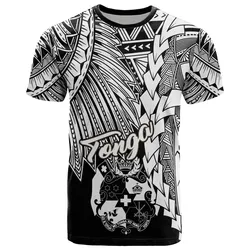 Tonga Polynesian T shirt - Tribal Wave Tattoo White
