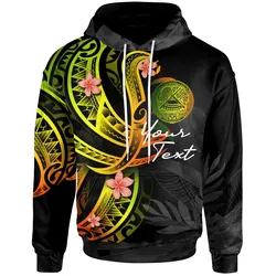 American Samoa Personalised Custom Hoodie - Hibiscus With Pattern Reggae