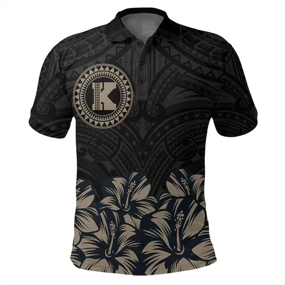 Alohawaii Shirt - Kahoolawe Map Hibiscus Polynesian Polo Shirt - Lithe Style - AH - JA