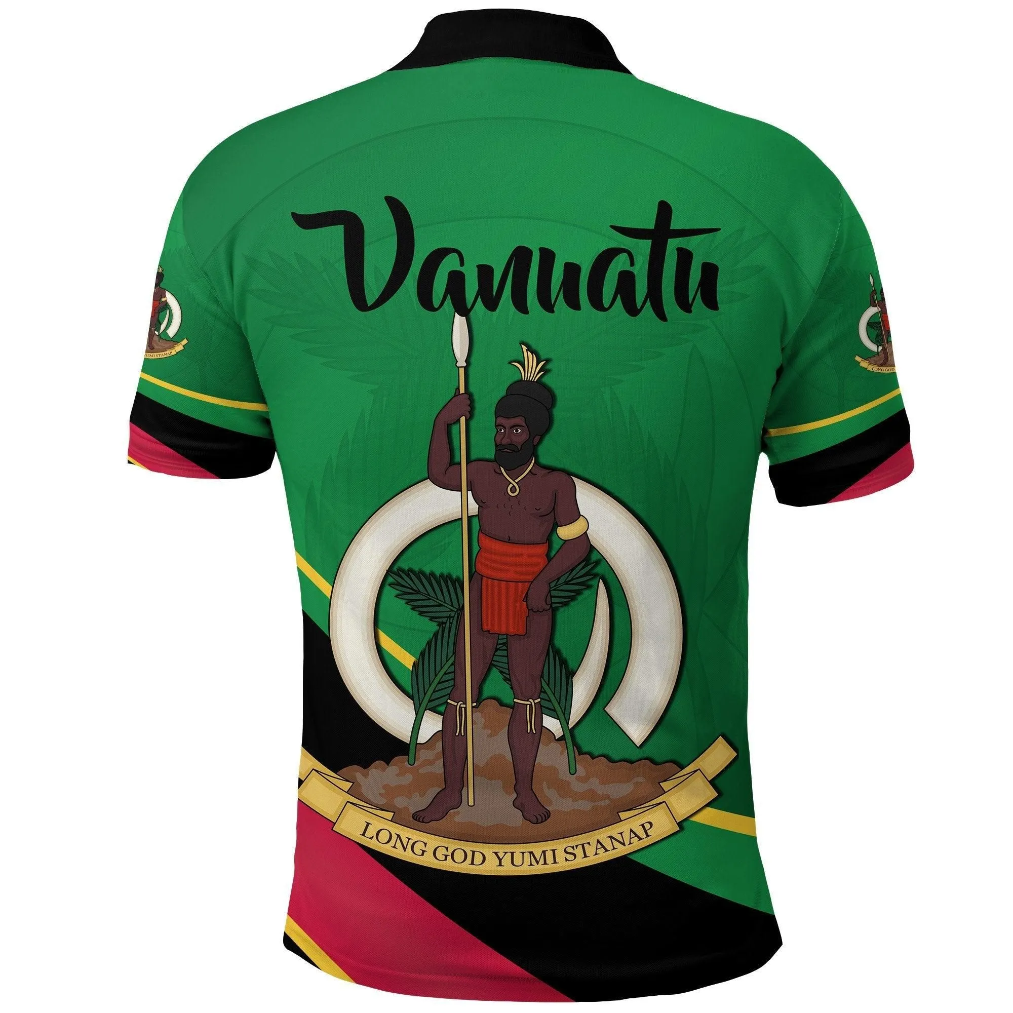 (Custom Personalised) Vanuatu Rugby Polo Shirt Simple Style