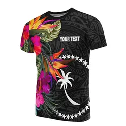 Chuuk Custom Personalised T-Shirt - Hibiscus Pattern - BN39