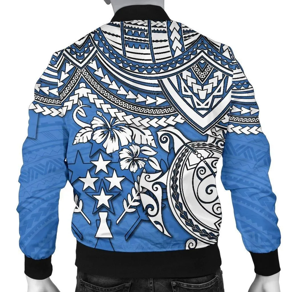 Kosrae Polynesian Bomber Jacket (Men) - Polynesian Turtle
