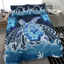 Cook Islands Polynesian Sea Turtle Hibiscus Bedding Set