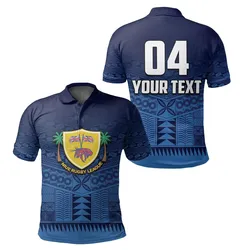 Alohawaii Shirt - Polo Shirt (Custom Text and Number) Niue Rugby Blue A7