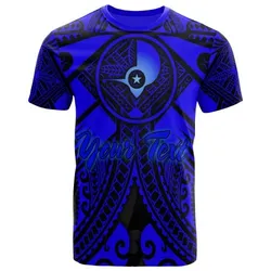 Yap Custom Personalised T shirt - Blue Seal with Polynesian Tattoo