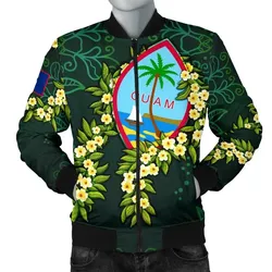 Alohawaii Jacket - Bomber Jacket Guam Polynesian - Ti Leaf Lei Turtle - BN11