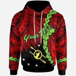 Papua New Guinea Southern Highlands Province Polynesian Custom Personalised Hoodie - Tribal Wave Tattoo