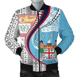 Fiji Mens Bomber Jacket Kanaloa Tatau Gen FJ