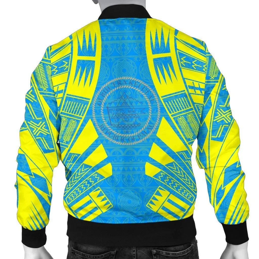 Palau Men Bomber Jackets - Polynesian Tattoo Flag