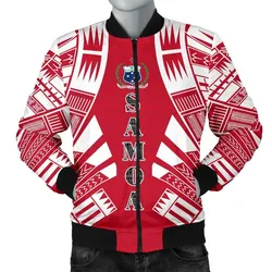Samoa Men Bomber Jackets - Polynesian Tattoo Flag