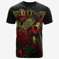 Niue T shirt - Niue Seal Turtle Hibiscus Reggae