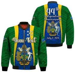 (Custom Personalised) Solomon Islands Day Bomber Jacket 44 Years Independence Anniversary LT13