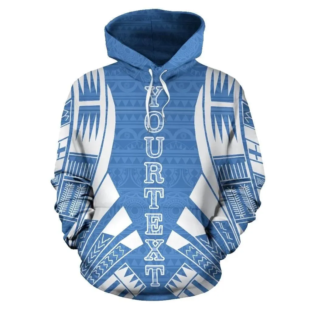 Kosrae All Over Hoodie - Blue Flag Tattoo Style Custom - Bn01