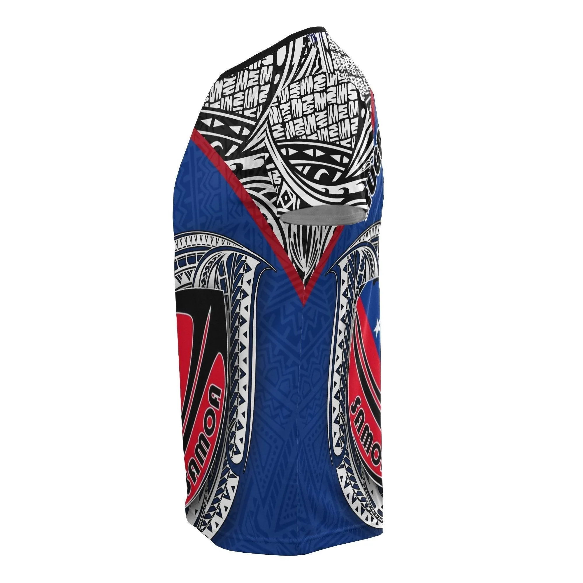 Samoa Rugby Ball T shirt - Samoa Flag Polynesian Tattoo