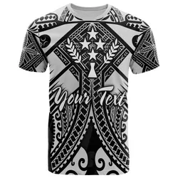 Kosrae Custom Personalised T-Shirts- White Seal with Polynesian Tattoo