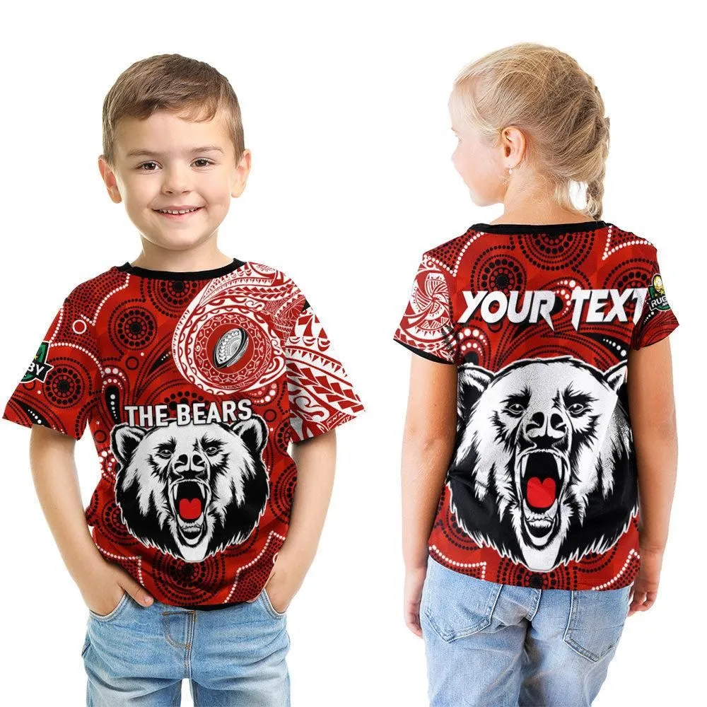 Vibe Hoodie Clothing - (Custom) North Sydney Bears Polynesian Tattoo Style T Shirt