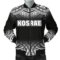Kosrae Men's Bomber Jacket - Fog Black Style - BN09
