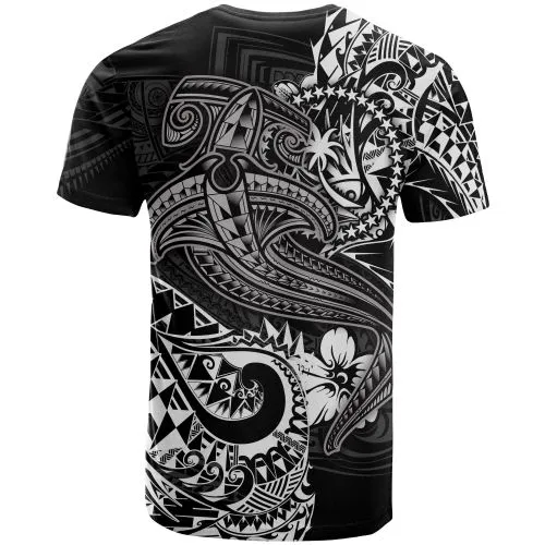 Chuuk T Shirt  - White Shark Polynesian Tattoo